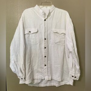 White Shacket Button Down